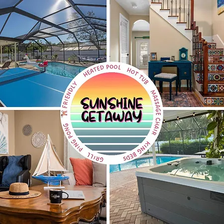 Perfect Summer Getaway, Chilled Pool, Hot Tub, Fun Games, Massage Chair Minutes To Beach, Nature Preserve & Pickleball!